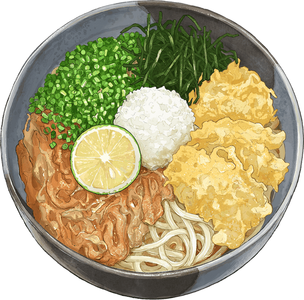 肉鶏天ぶっかけ